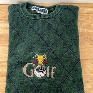 Vintage golf grandpa sweater